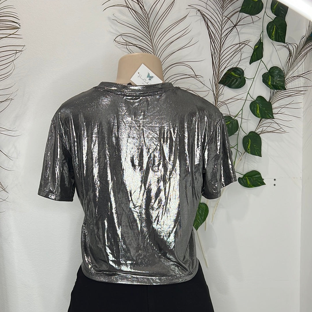 H&m silver outlet top