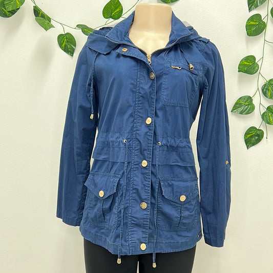 Ltd Woman Navy Jacket with Hoodie - Size 30