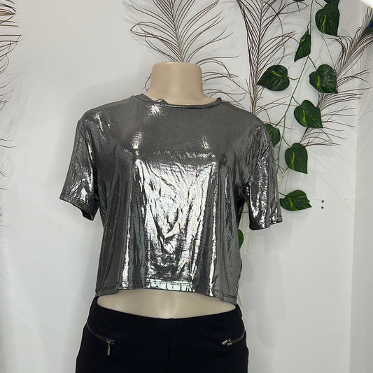 Divided H&M Silver  Crop Top - Size XS